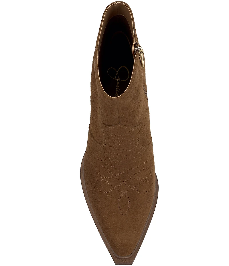 Jessica Simpson Helvona Faux Suede Western Booties