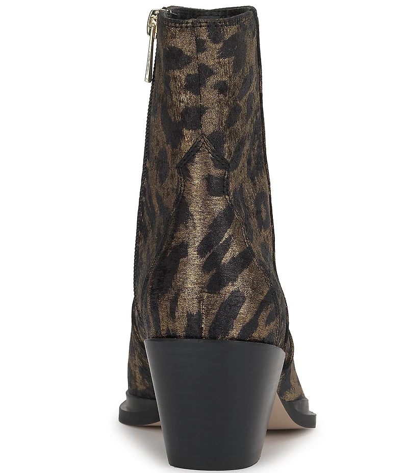 Jessica Simpson Helvona Leopard Print Western Booties