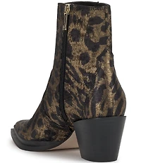 Jessica Simpson Helvona Leopard Print Western Booties