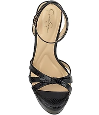 Jessica Simpson Ilaria Snake Embossed Caged Platform Sandals