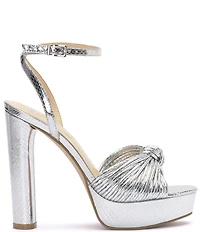Jessica Simpson Immie Metallic Embossed Platform Dress Sandals