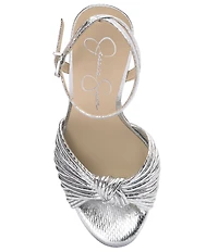 Jessica Simpson Immie Metallic Embossed Platform Dress Sandals