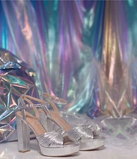 Jessica Simpson Immie Metallic Embossed Platform Dress Sandals
