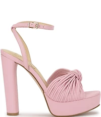 Jessica Simpson Immie Knot Detail Ankle Wrap Platform Block Heel Dress Sandals