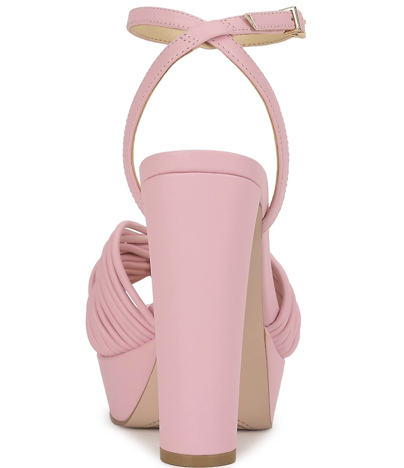 Jessica Simpson Immie Knot Detail Ankle Wrap Platform Block Heel Dress Sandals