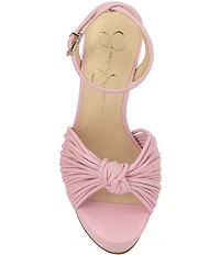 Jessica Simpson Immie Knot Detail Ankle Wrap Platform Block Heel Dress Sandals
