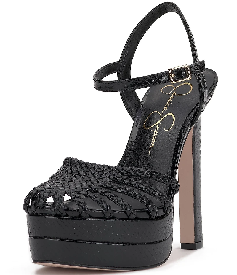Jessica Simpson Inaia Braided Embossed Platform Pumps