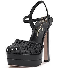 Jessica Simpson Inaia Braided Embossed Platform Pumps