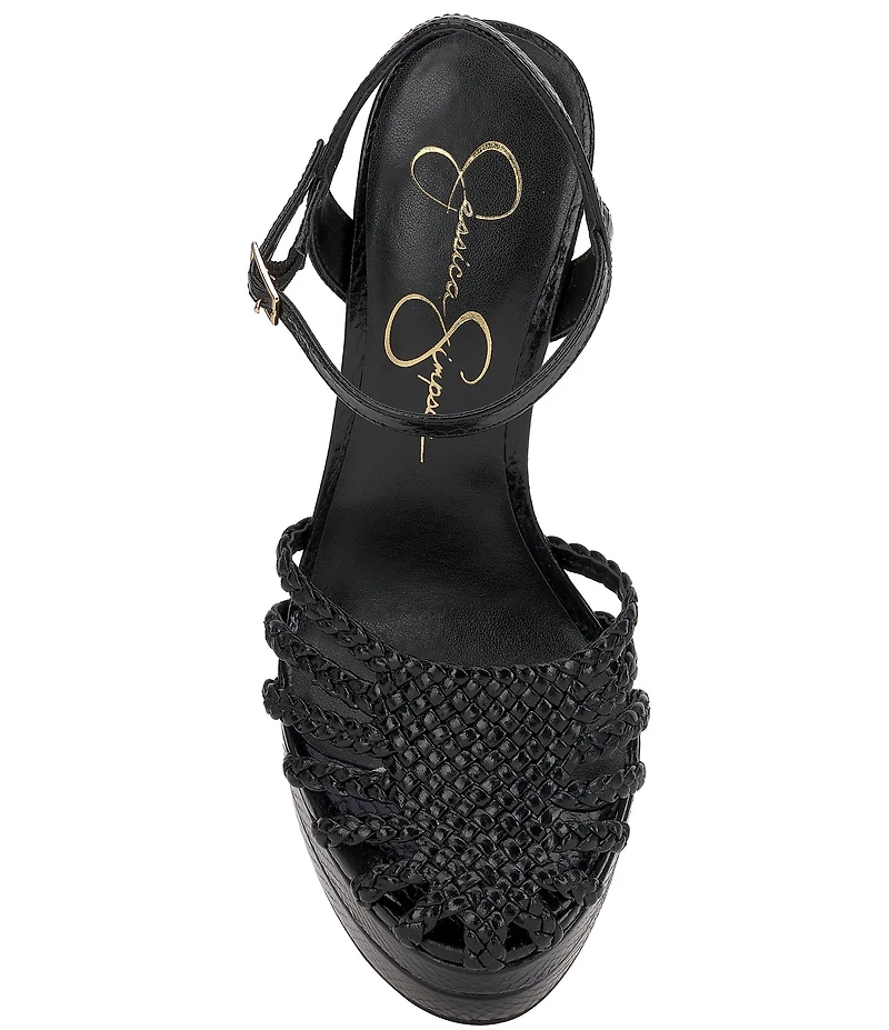 Jessica Simpson Inaia Braided Embossed Platform Pumps