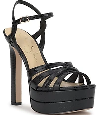 Jessica Simpson Itzari Embossed Double Platform Dress Sandals