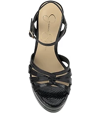 Jessica Simpson Itzari Embossed Double Platform Dress Sandals