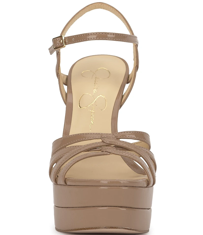 Jessica Simpson Itzari Patent Double Platform Dress Sandals