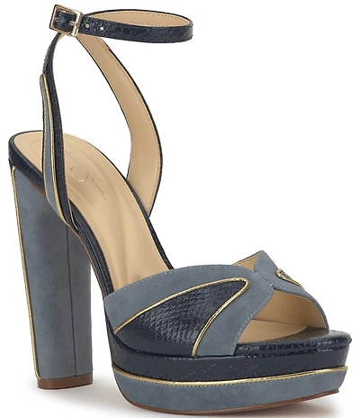 Jessica Simpson Ivrae Embossed Platform Dress Sandals