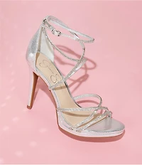 Jessica Simpson Jaeya Metallic Rhinestone Strappy Dress Sandals