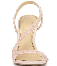 Jessica Simpson Jaycin Pearl Embellished Slingback Dress Sandals