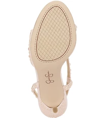 Jessica Simpson Jaycin Pearl Embellished Slingback Dress Sandals