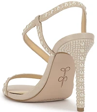 Jessica Simpson Jaycin Pearl Embellished Slingback Dress Sandals