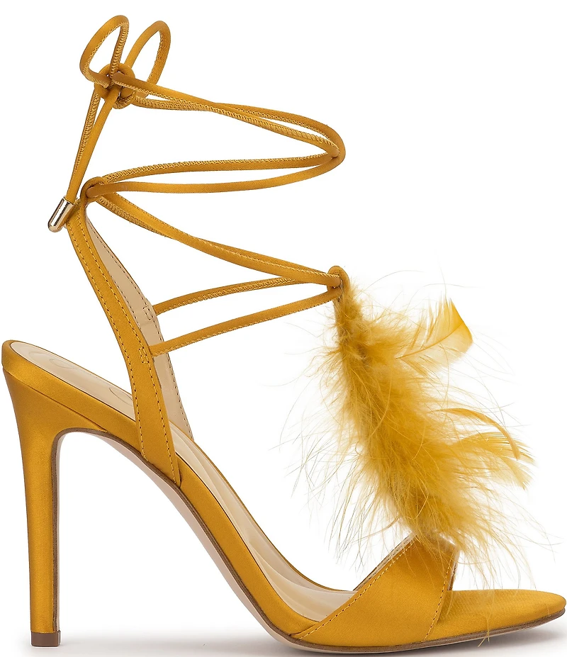 Jessica Simpson Jenzin Feather Lace Up Dress Sandals