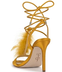 Jessica Simpson Jenzin Feather Lace Up Dress Sandals