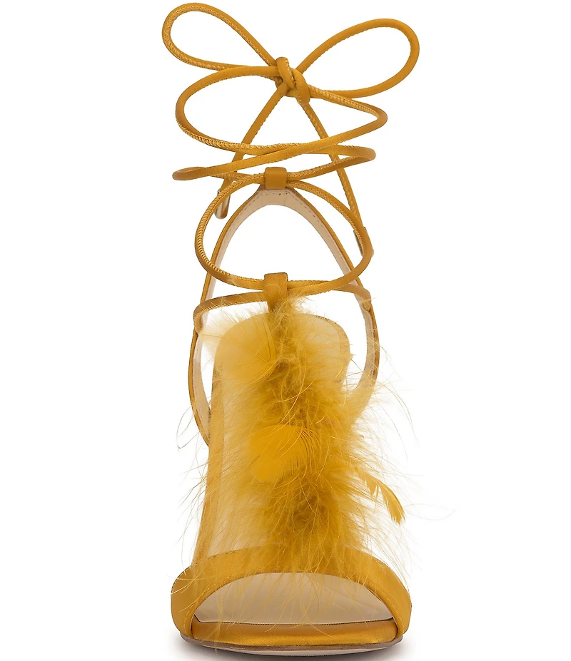Jessica Simpson Jenzin Feather Lace Up Dress Sandals