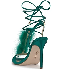 Jessica Simpson Jenzin Feather Lace Up Dress Sandals