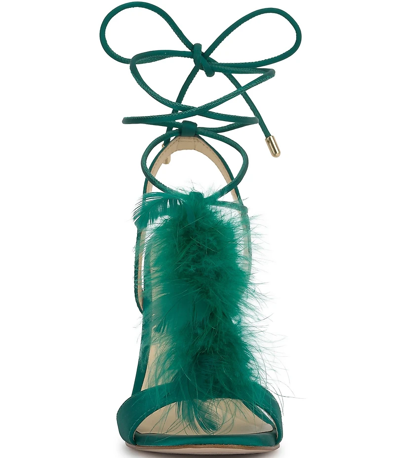 Jessica Simpson Jenzin Feather Lace Up Dress Sandals