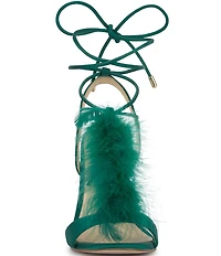 Jessica Simpson Jenzin Feather Lace Up Dress Sandals