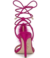Jessica Simpson Jenzin Feather Lace Up Dress Sandals