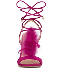 Jessica Simpson Jenzin Feather Lace Up Dress Sandals