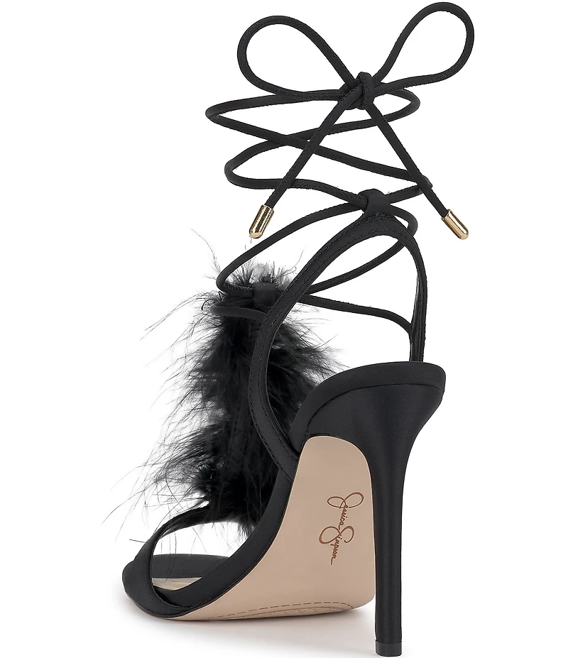 Jessica Simpson Jenzin Feather Lace Up Dress Sandals