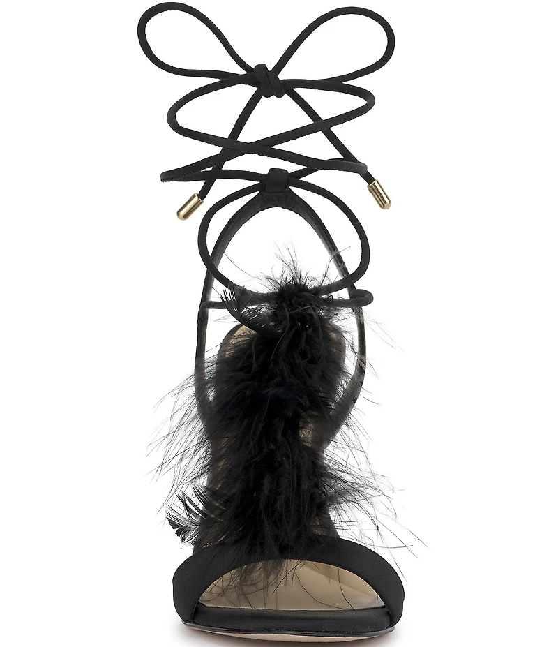 Jessica Simpson Jenzin Feather Lace Up Dress Sandals