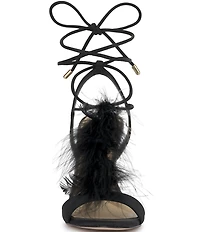 Jessica Simpson Jenzin Feather Lace Up Dress Sandals