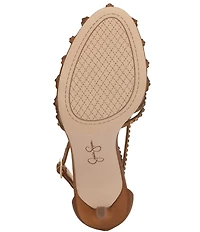 Jessica Simpson Jittale Satin Rhinestone Strappy Dress Pumps