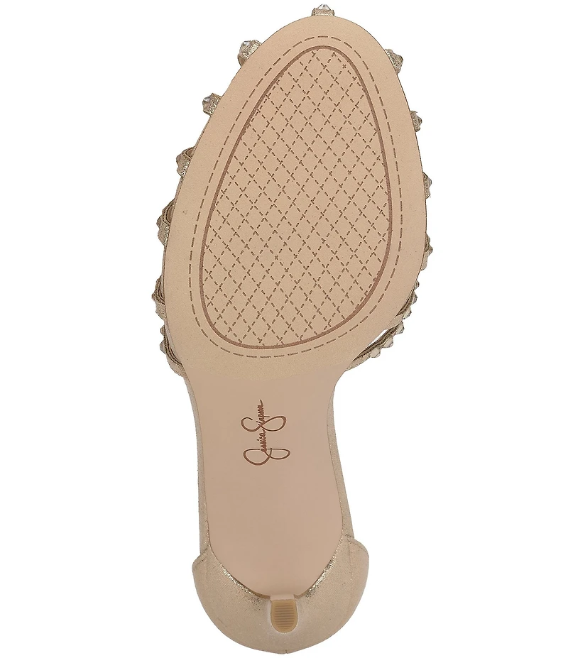 Jessica Simpson Jittale Shimmer Rhinestone Strappy Dress Pumps