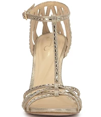 Jessica Simpson Jivira Glitter Embellished T-Strap Dress Sandals