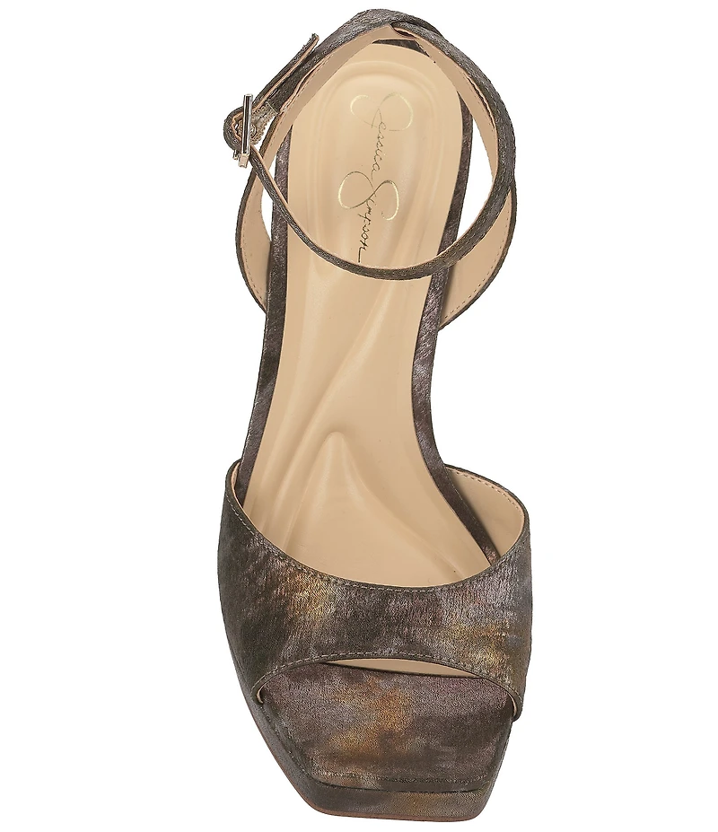Jessica Simpson Jixte Metallic Platform Dress Sandals