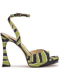 Jessica Simpson Jixte Printed Sculptural Heel Platform Sandals