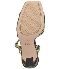 Jessica Simpson Jixte Printed Sculptural Heel Platform Sandals
