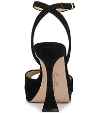 Jessica Simpson Jixte Suede Sculptural Ankle Wrap Platform Dress Sandals