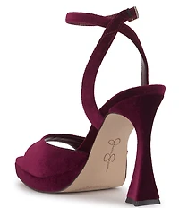 Jessica Simpson Jixte Velvet Platform Dress Sandals