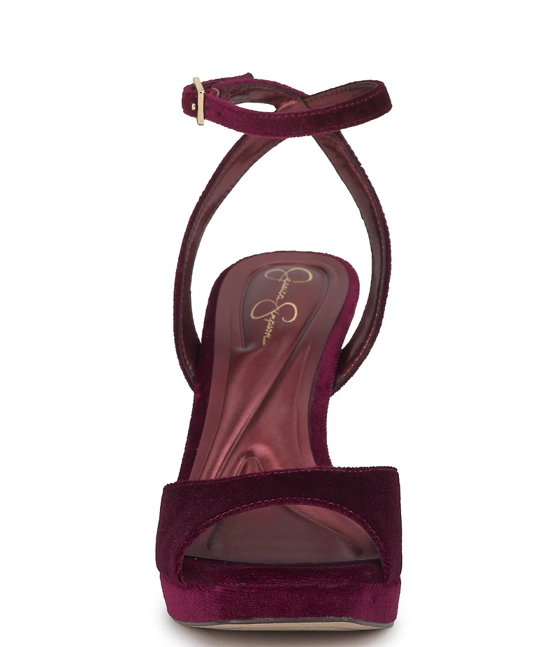 Jessica Simpson Jixte Velvet Platform Dress Sandals