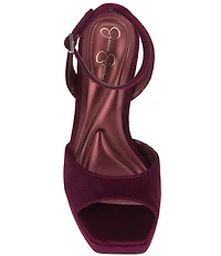 Jessica Simpson Jixte Velvet Platform Dress Sandals