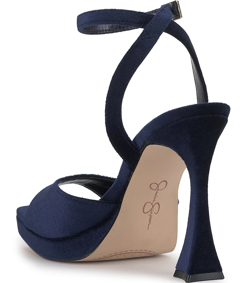 Jessica Simpson Jixte Velvet Platform Dress Sandals