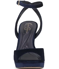 Jessica Simpson Jixte Velvet Platform Dress Sandals