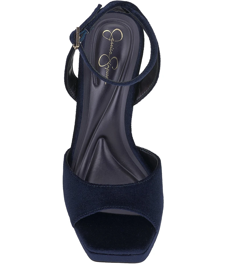 Jessica Simpson Jixte Velvet Platform Dress Sandals
