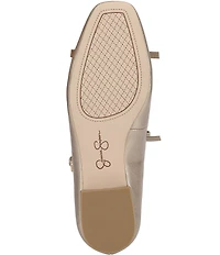 Jessica Simpson Jolliya Pearl Embellished Bow T-Strap Flats