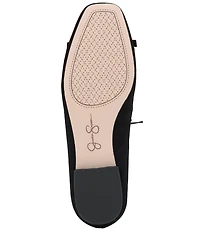Jessica Simpson Jolliya Suede Pearl Embellished T-Strap Flats
