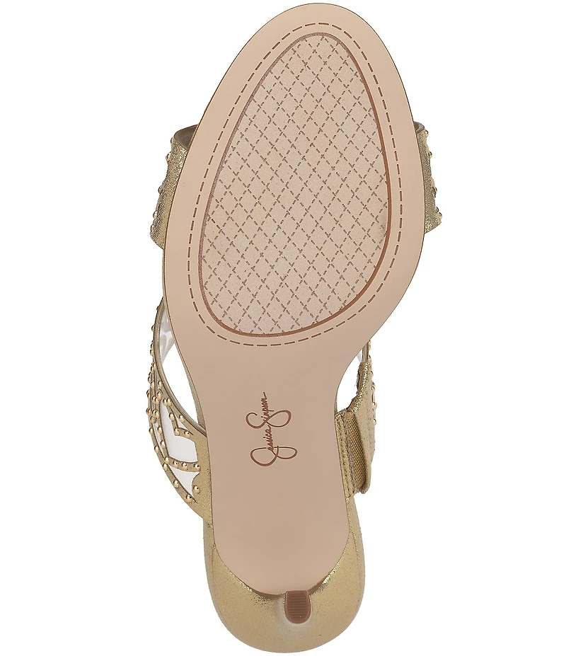 Jessica Simpson Jovara Rhinestone Heart Dress Slide Sandals