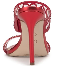 Jessica Simpson Jovara Rhinestone Heart Dress Slide Sandals
