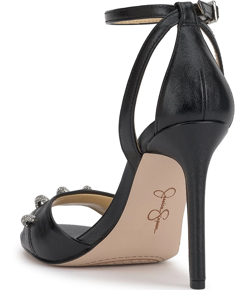 Jessica Simpson Juminee Leather Ornamented Dress Sandals